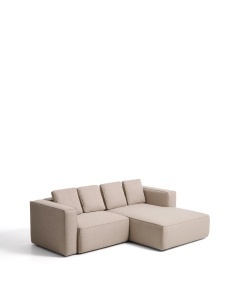 Canapea extensibila cu colt din textil bej pentru 3 persoane Marela Right 2 Kave Home