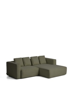Canapea extensibila cu colt din textil verde pentru 3 persoane Marela Right Kave Home