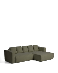 Canapea extensibila cu colt din textil verde pentru 4 persoane Marela Right Kave Home