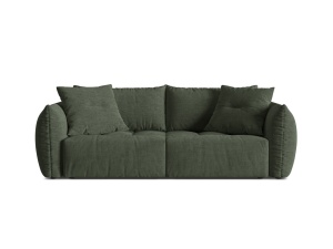 Canapea extensibila verde muschi din textil pentru 3 persoane Bloom Wind Micadoni