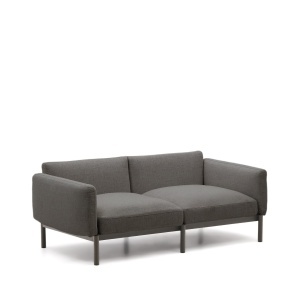 Canapea exterior gri din textil pentru 2 persoane Sorells Kave Home