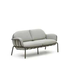 Canapea exterior verde din lemn pentru 2 persoane Joncols Kave Home