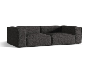 Canapea gri antracit din textil pentru 4 persoane Nuria Boucle Micadoni
