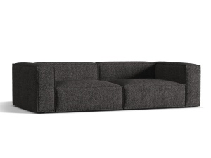 Canapea gri antract din textil pentru 5 persoane Nuria Boucle Micadoni