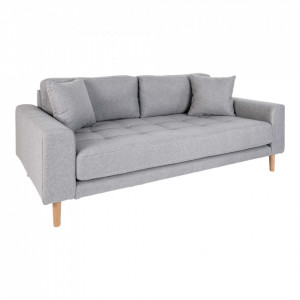Canapea gri din poliester pentru 2,5 persoane Lido House Nordic