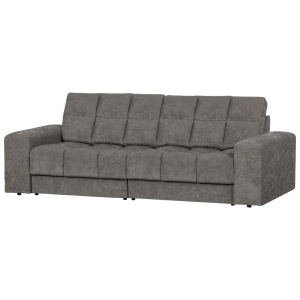 Canapea gri din textil pentru 2 persoane Second Date Woood