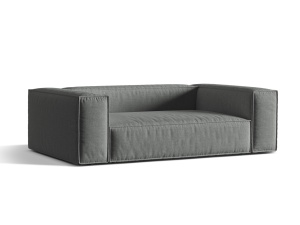 Canapea gri din textil pentru 3 persoane Nuria Structural Micadoni