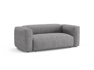 Canapea gri grafit din textil pentru 2 persoane Martina Boucle Micadoni