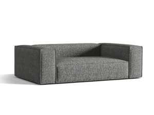 Canapea gri grafit din textil pentru 3 persoane Nuria Boucle Micadoni
