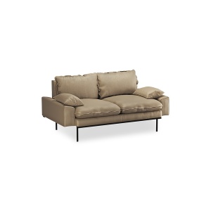 Canapea maro din textil pentru 2 persoane Retro Pure HKliving