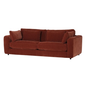 Canapea maro din textil pentru 3 persoane Mojo Chenille Woood