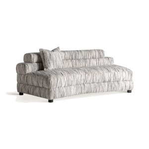 Canapea modulara alba/neagra din textil pentru 2 persoane Bredsand Corner Vical Home