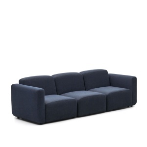 Canapea modulara albastra din textil pentru 3 persoane Neom Kave Home