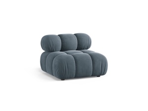 Canapea modulara albastru deschis din catifea pentru 1 persoana Bellis Bluvel Middle Micadoni