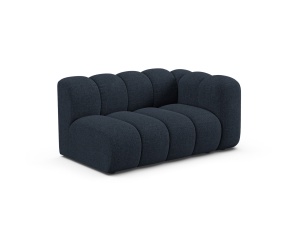 Canapea modulara albastru navy din textil pentru 2 persoane Lupine Chenille Right Micadoni