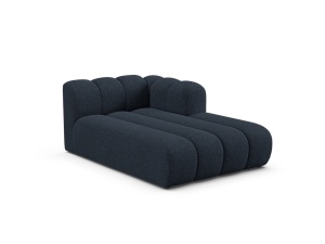 Canapea modulara albastru navy din textil pentru 2 persoane Lupine Right Chenille Micadoni