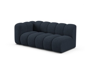Canapea modulara albastru navy din textil pentru 3 persoane Lupine Chenille Left Micadoni