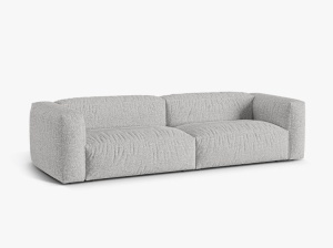 Canapea modulara argintie din textil pentru 4 persoane Martina Boucle Micadoni