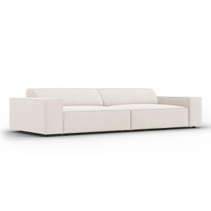 Canapea modulara bej deschis din textil pentru 3 persoane Jodie Megan Micadoni