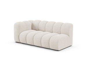 Canapea modulara bej deschis din textil pentru 3 persoane Lupine Chenille Left Micadoni