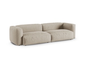 Canapea modulara bej deschis din textil pentru 4 persoane Martina XL Micadoni