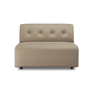 Canapea modulara bej din textil 104 cm Vint Pure Earth Middle HKliving