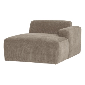Canapea modulara bej din textil 112 cm Mojo Longue Woood
