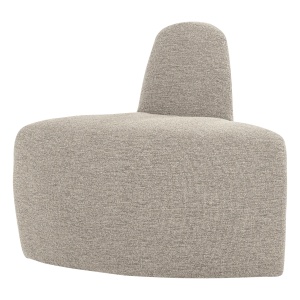 Canapea modulara bej din textil 76 cm Mojo Boucle Corner Woood
