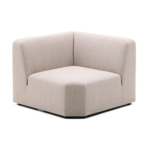 Canapea modulara bej din textil 89 cm Neom Corner Kave Home