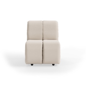 Canapea modulara bej din textil 98 cm Wave Cosy Middle Small HKliving