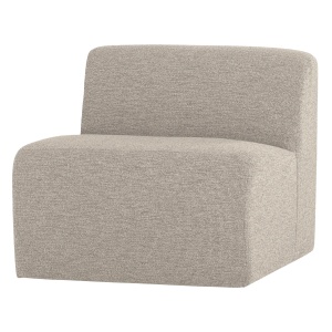 Canapea modulara bej din textil pentru 1 persoana Mojo Boucle Middle Woood