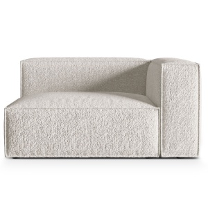 Canapea modulara bej din textil pentru 2 persoane Nuria Right Boucle Micadoni