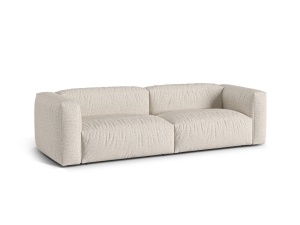 Canapea modulara bej din textil pentru 3 persoane Martina 240 Boucle Micadoni