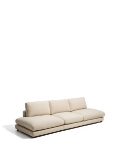 Canapea modulara bej din textil pentru 4 persoane Gala Chenille Kave Home