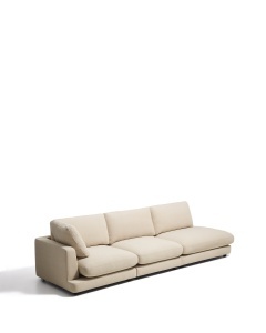 Canapea modulara bej din textil pentru 4 persoane Gala Chenille Left Kave Home