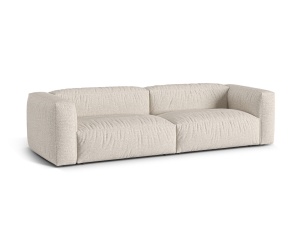 Canapea modulara bej din textil pentru 4 persoane Martina Monet Boucle Micadoni