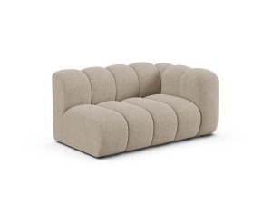 Canapea modulara bej inchis din textil pentru 2 persoane Lupine Chenille Right Micadoni