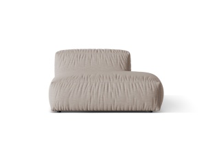 Canapea modulara bej inchis din textil pentru 2 persoane Martina Wave Micadoni