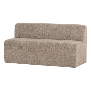 Canapea modulara bej nisipiu din textil 164 cm Mojo Woolly Bench Woood