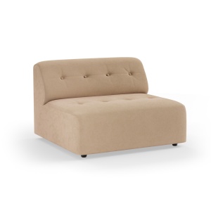 Canapea modulara crem din catifea pentru 1.5 persoane Vint Middle HKliving