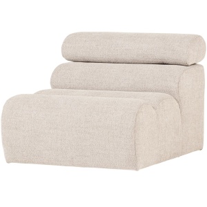 Canapea modulara crem din textil 113 cm Novi Middle Boucle Woood