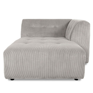Canapea modulara crem din textil 160 cm Vint Right Corduroy HKliving