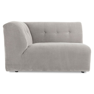 Canapea modulara crem din textil pentru 1,5 persoane Vint Corduroy Left HKliving