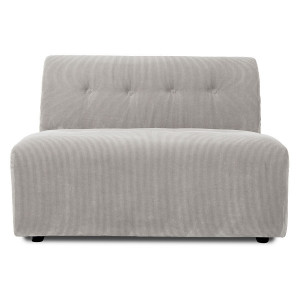 Canapea modulara crem din textil pentru 1,5 persoane Vint Corduroy HKliving