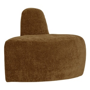 Canapea modulara galben miere din textil 76 cm Mojo Rib Corner Woood