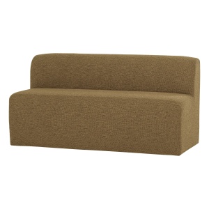 Canapea modulara galbena din textil 164 cm Mojo Boucle Bench Woood