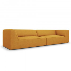 Canapea modulara galbena din textil pentru 4 persoane Ruby Micadoni