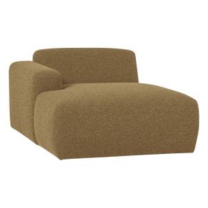 Canapea modulara galbena/maro din textil 112 cm Mojo Boucle Lounge Left Woood