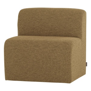 Canapea modulara galbena/maro din textil 84 cm Mojo Center Boucle Woood