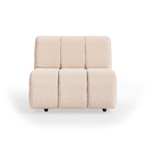 Canapea modulara grej din textil 98 cm Wave Boucle Middle HKliving